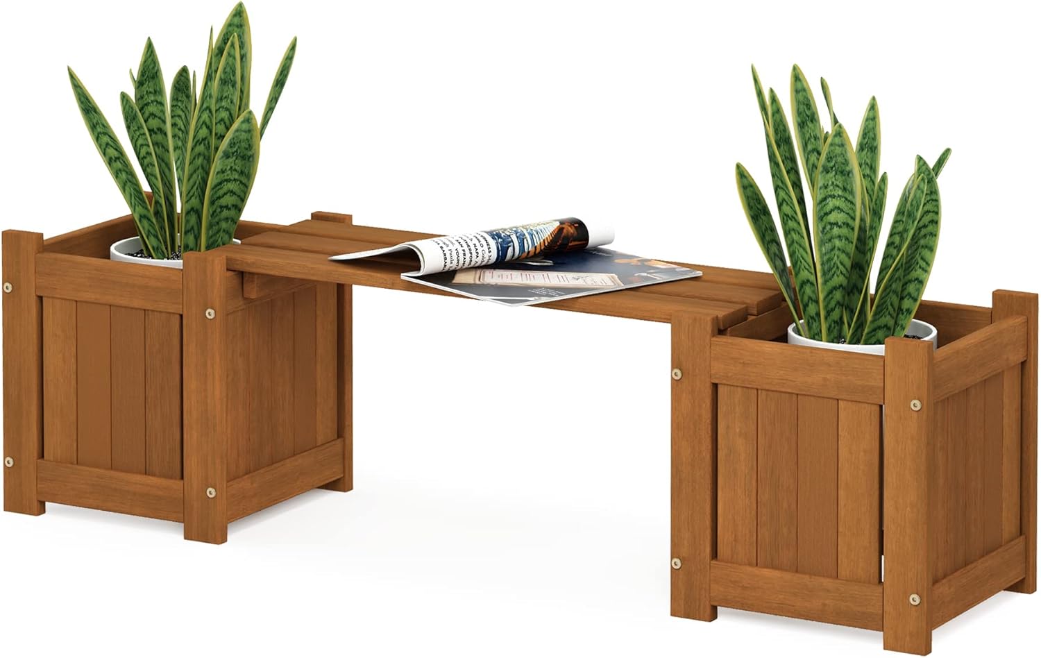 Furinno FG16011 Tioman Hardwood Flower Box, Brown