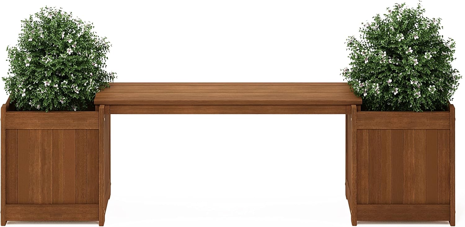 Furinno FG16011 Tioman Hardwood Flower Box, Brown